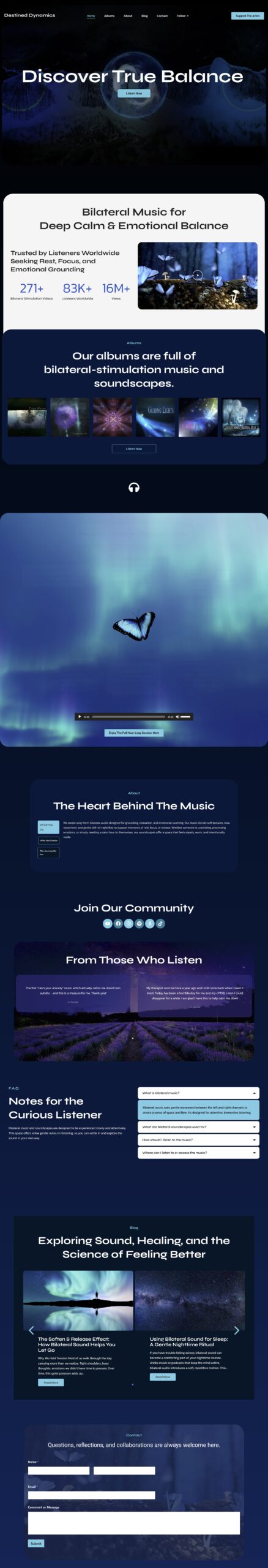 Destined Dynamics website screenshot